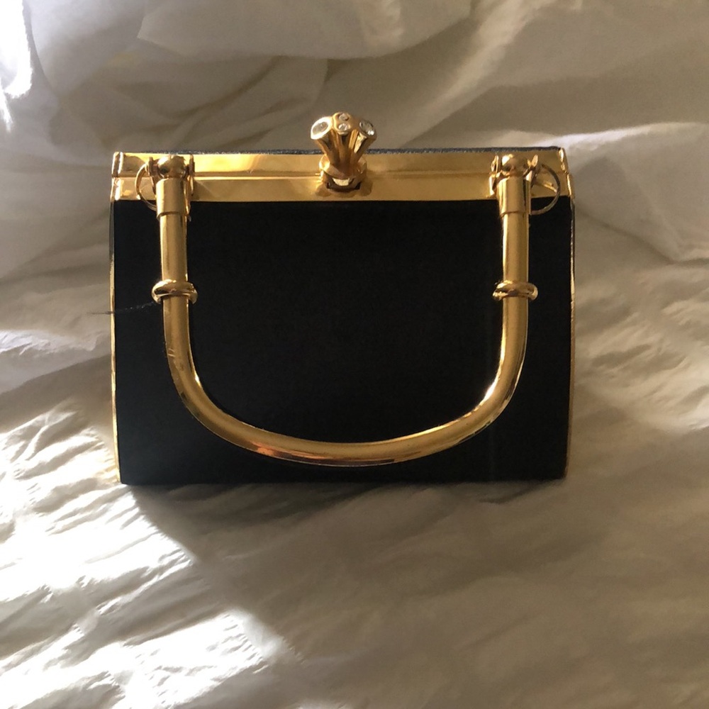 Elegant Black and Gold Women's Handbag